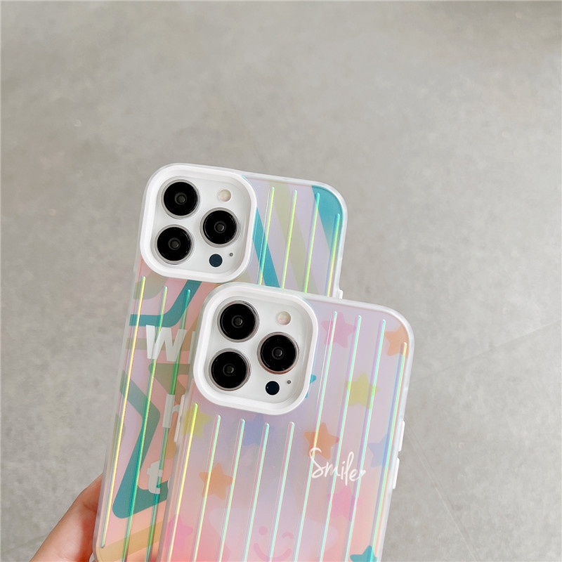 Soft Case Desain Pentagram Warna Pelangi Untuk IPhone 14 13 12 11 Pro Max