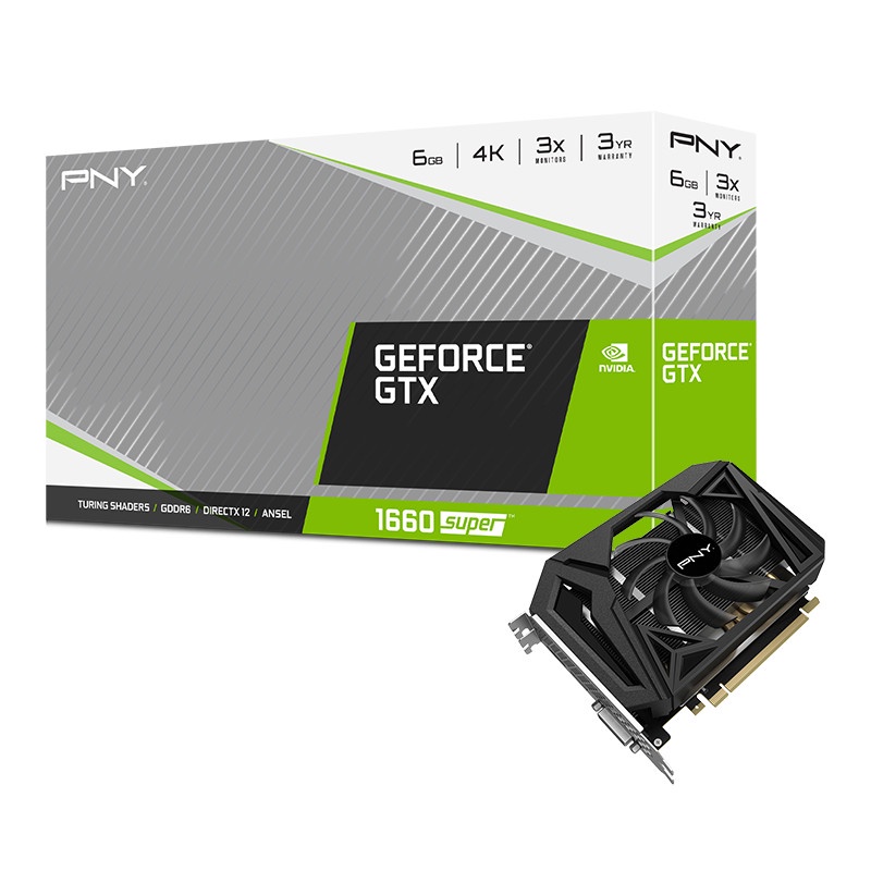 PNY GeForce GTX 1660 / GTX 1660 SUPER 6GB Single Fan