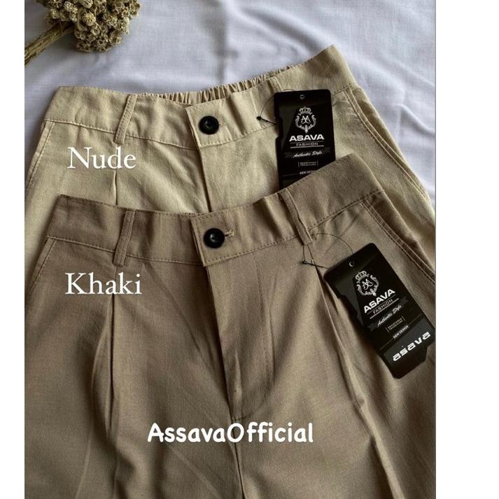 KULOT LINEN HIGHWAIST - CELANA KULOT HIGHWAIST- YUKA SLIM CULLOTE - CELANA LINEN HAIGWAIST - KULOT L