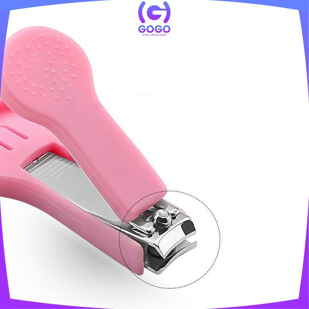 GOGO-C721 Gunting Kuku Bayi Motif Polos Jepit Kuku Anak Aman / Alat Potong Kuku Bayi Baby Nail Clipper Gunting Pemotong Kuku