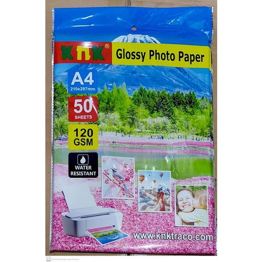 

KNK Glossy Photo Paper A4 120 gr isi 50 lembar