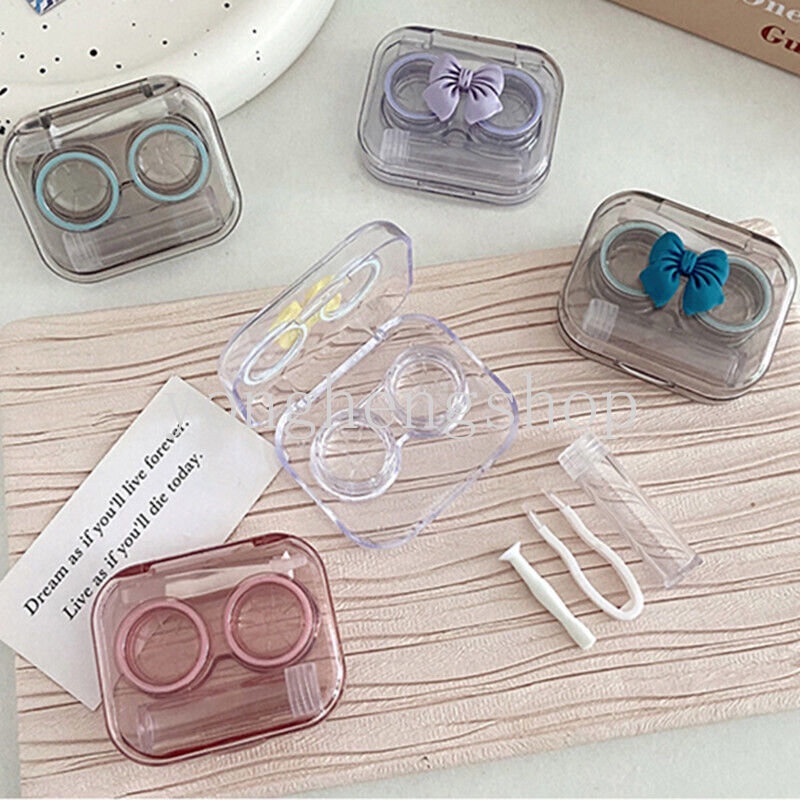 Kotak Penyimpanan Lensa Kontak Mini Portable Transparan Untuk Travel