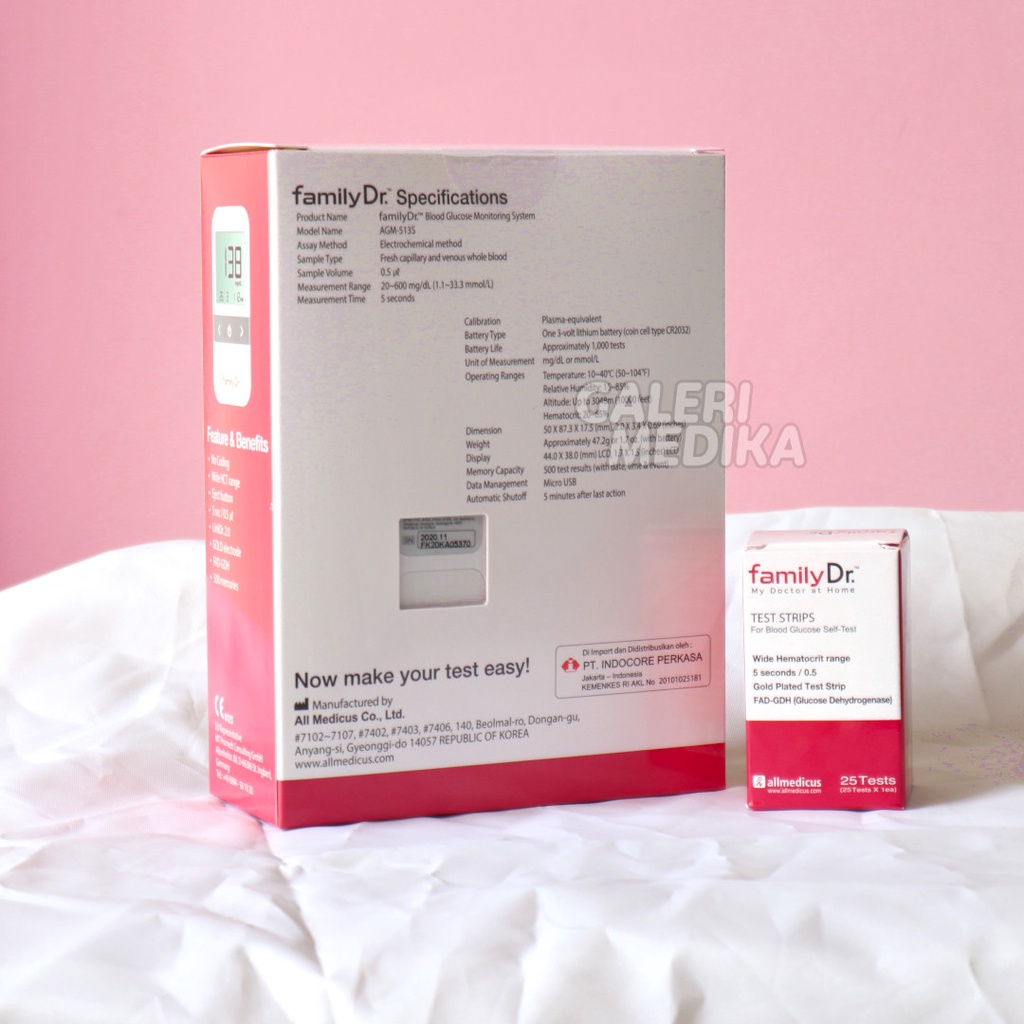 Family Dr - Alat Cek Gula Darah - FamilyDr Glukometer Ukur Kadar Gula Darah