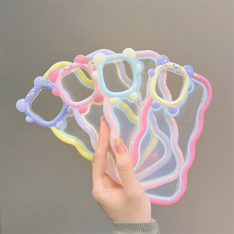 Soft Case TPU Motif Monster Kecil Warna Permen Untuk iPhone 14 13 12 11 Pro Max X Xr Xs Max 7 8 6 6s Plus