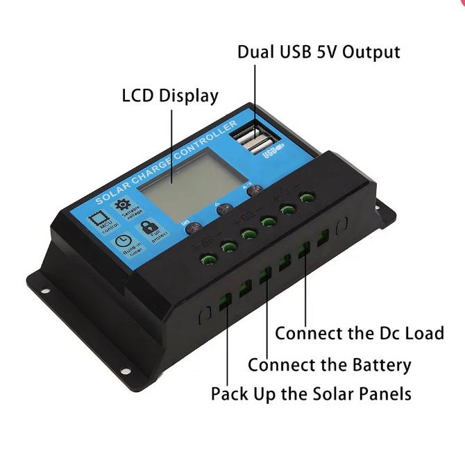 Panel Controller Solar Charger Lcd Led Display Solar Cell Pwm 50A