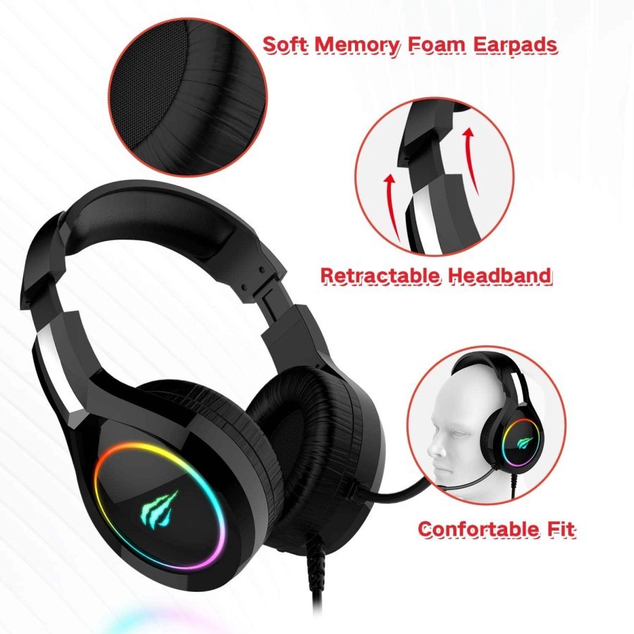 HAVIT Headset Gaming RGB HV-H2232D 3.5mm Audio jack + Cable USB