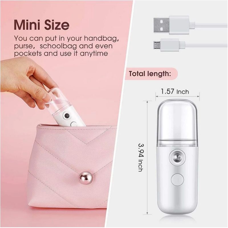 Nano Spray Perawatan Wajah Mini Portable USB Mist Sprayer Pelembab