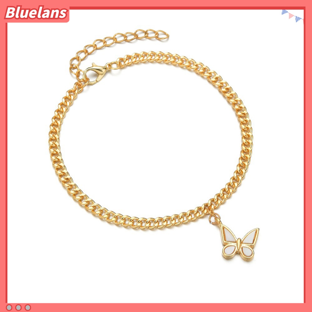 Gelang Kaki Adjustable Desain Butterfly Gaya Elegan Untuk Wanita