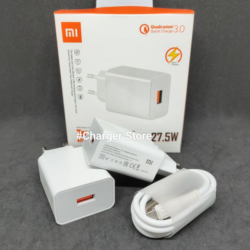 Charger Xiaomi 27.5W Fast Charging 3A Micro USB - Type C Qualcomm Quick Change 3.0