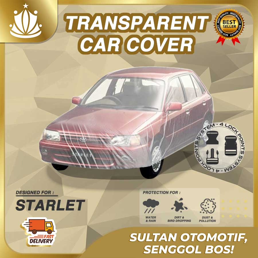 Body Cover Mobil Plastik TEBAL Toyota Starlet WATERPROOF