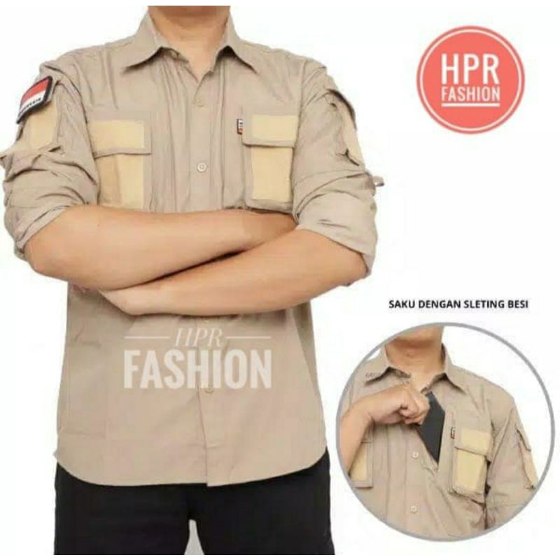 kemeja tactical 5.11 cream/kemeja lapangan/baju tactical