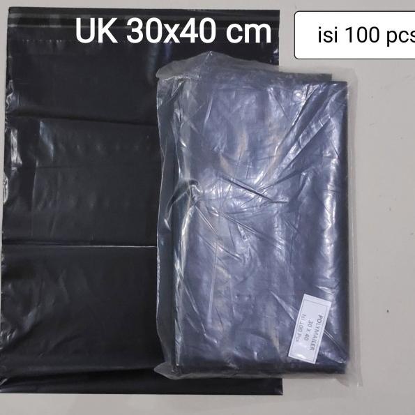

Polymailer uk 30x40 (100pcs) Plastik Packing Lem Silver, Plastik Lem - Hitam