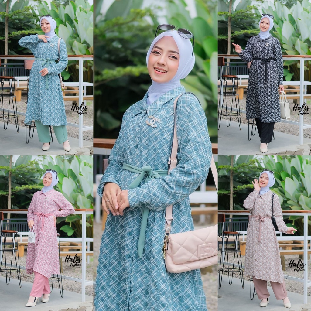 SET KEMEJA KERJA ROK DAN CELANA ORI HALIS CRINGKEL PREMIUM ALL MODEL HALIFAH BENING INESA FRISKA TIARA MAZAYA ONE SET KERJA MASA KINI