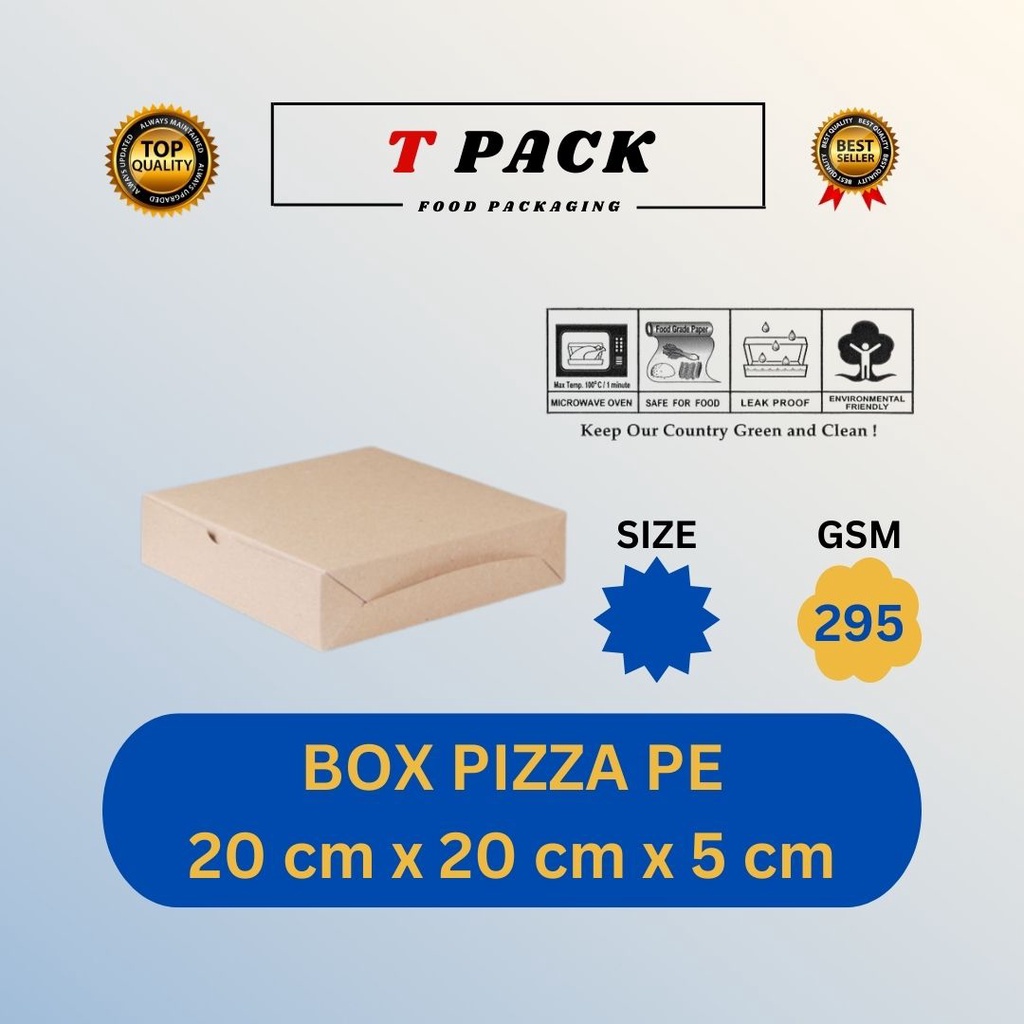 BOX PIZZA KRAFT / DUS / KOTAK ONLINE / BAJU - 20x20x5 - LAMINASI PE