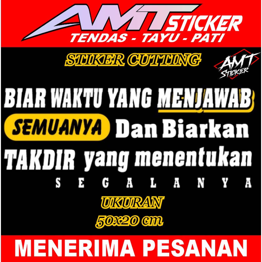 STIKER KACA SAMPING TRUK/PICK UP/MOBIL - STIKER KATA KATA