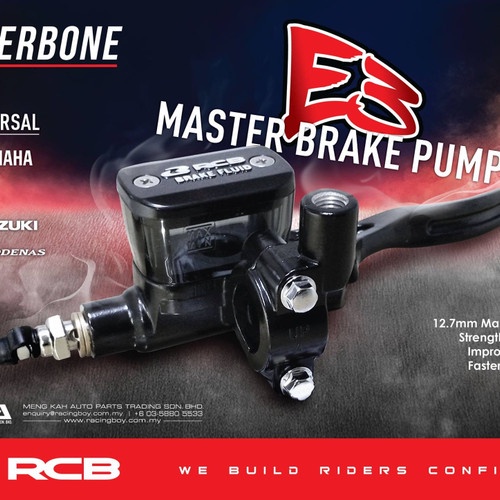 Master Rem kanan RCB Kiri Kotak E3 12,7MM Universal All Matic, Bebek, Vixion, CB, RX King