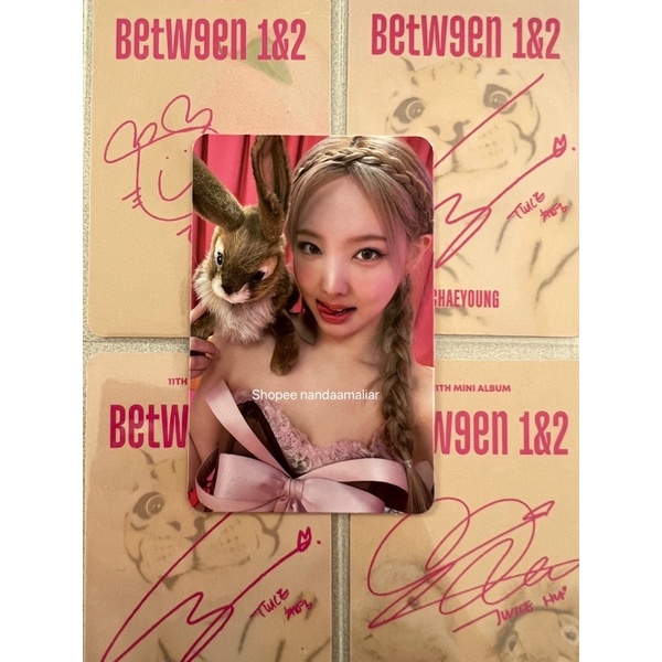 [READY] PHOTOCARD PC OFFICIAL TWICE BETWEEN 1&2 NAYEON BUNNY BONEKA RABBIT KELINCI ARCHIVE COMPLETE 