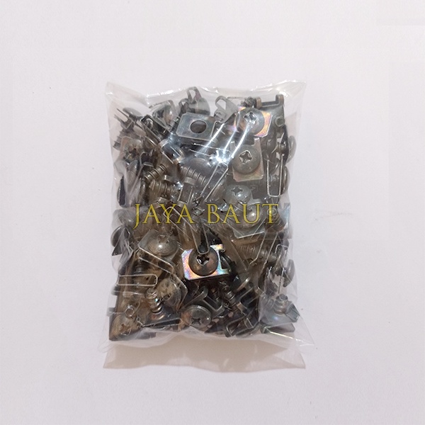 50 Pcs Baut Klip Yamaha / Baut Body Klip Yamaha Nmax Aerok Lexi Jupiter Mio Vega