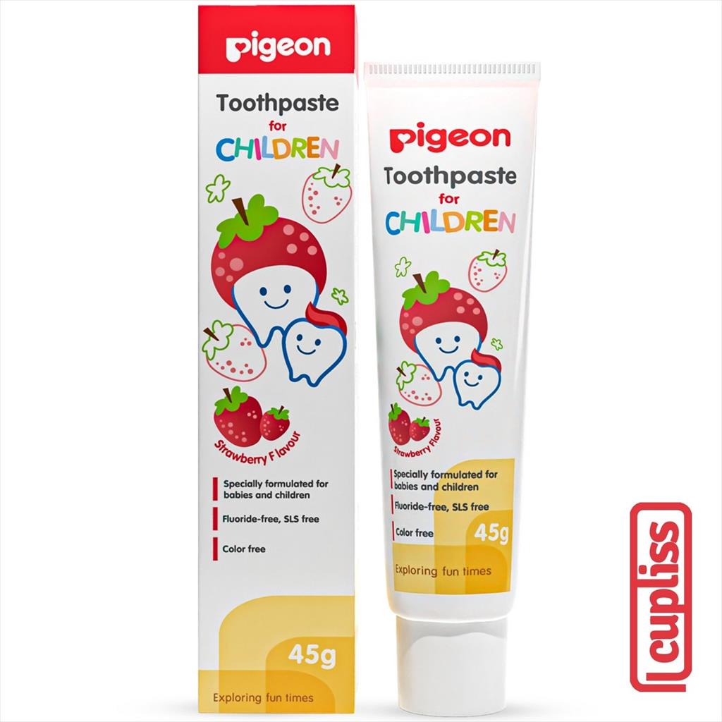 PIGEON Toothpaste 45gr Pasta Gigi Strawberry Odol Stroberi 45 gr