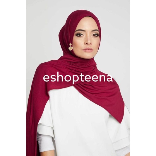 A101 anting hijab juntai segi 4 double cream gold_anting jilbab