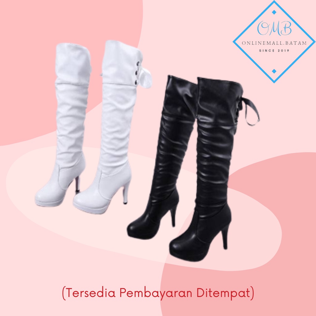 Sepatu Boots Wanita Panjang Hak Tinggi Fashion 267 onlinemall