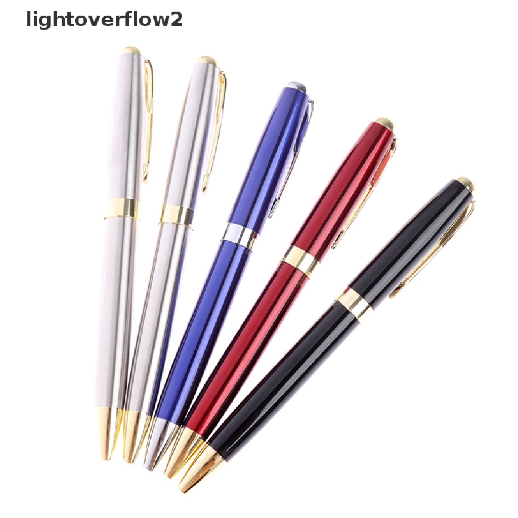 (lightoverflow2) 1pc Bolpen metal Rotasi Putar Untuk stationery Sekolah / Kantor