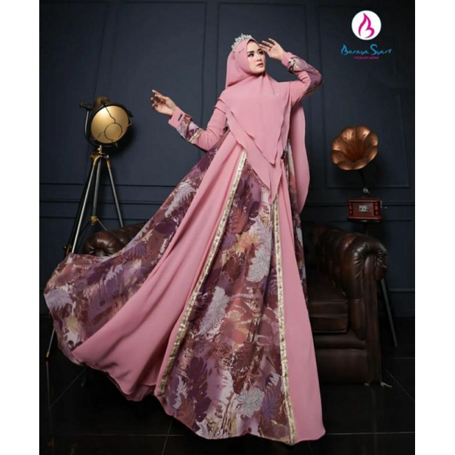 Gamis baraya syari original terbaru model azrina