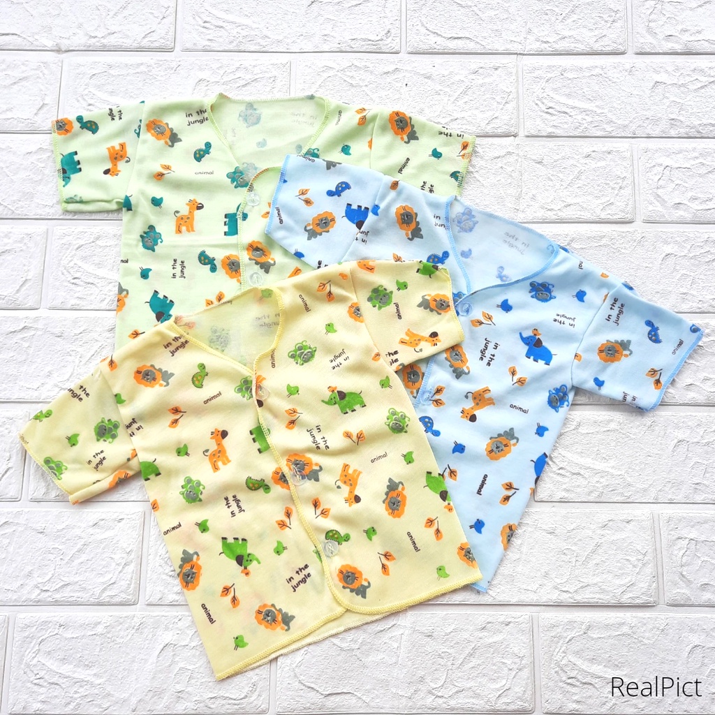 Setelan Baju Bayi Baru Lahir Pendek 1 Stel Motif Warna Murah