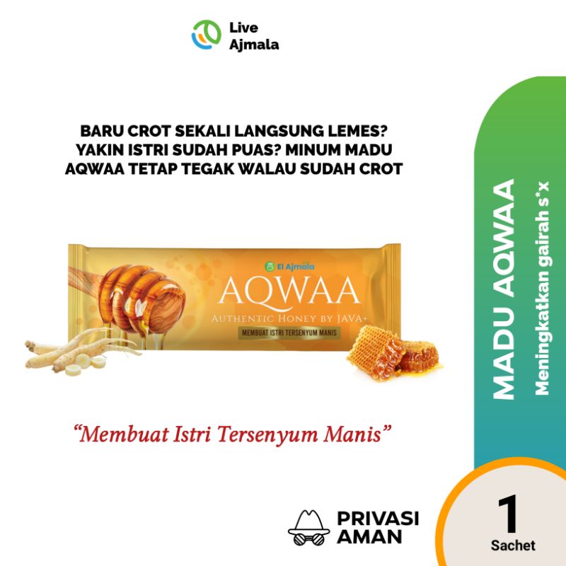 Exp Lama (COD) Madu Kuat Super Tonik AQWAA Authentic Honey by JAVA+ 1 Saset Berkualitas