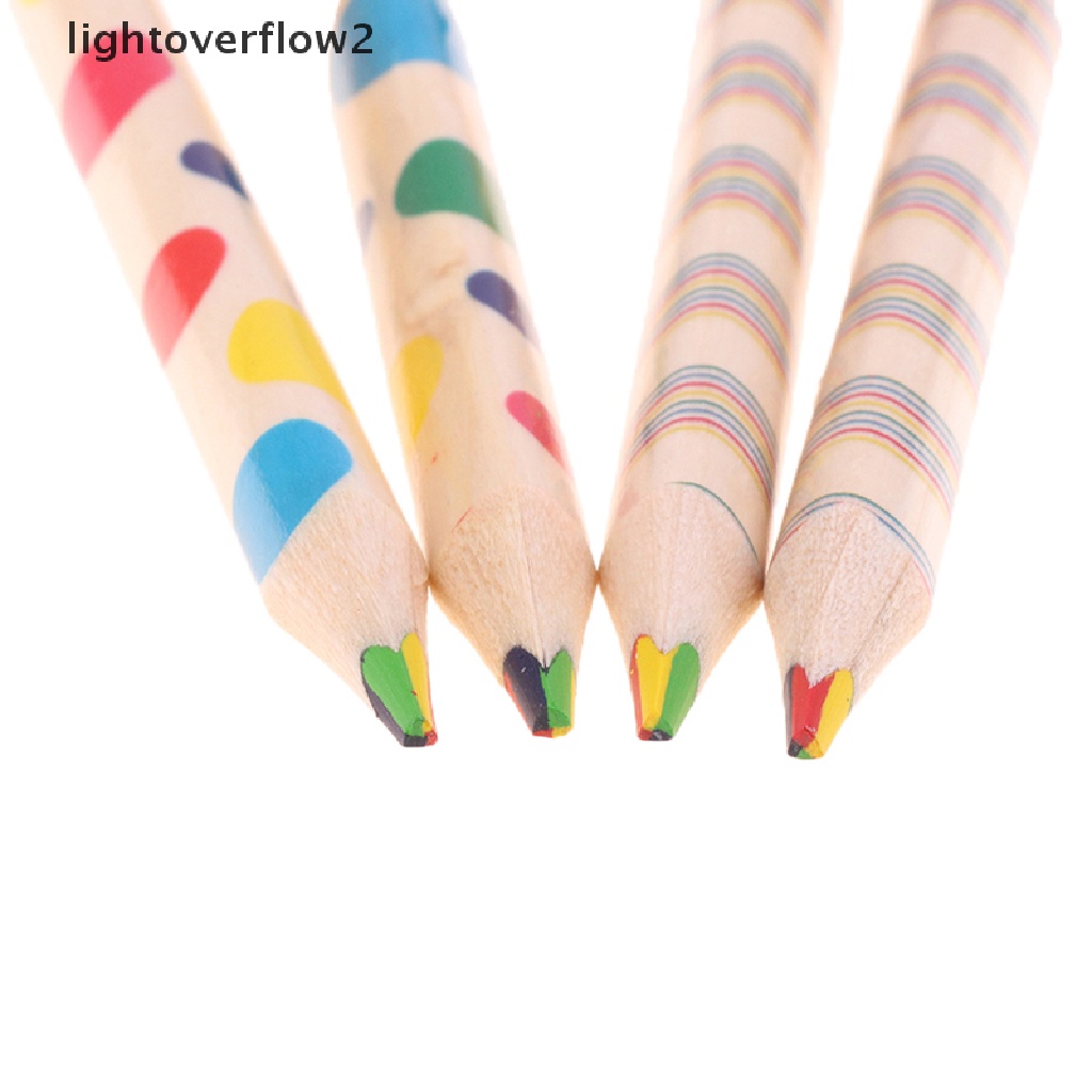 (lightoverflow2) 10pcs / Set Pensil Warna Satu Inti Tipis Untuk Stationery (ID)