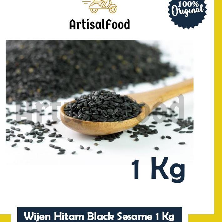 

FREE ONGKIR!Wijen Hitam Black Sesame 1kg Kiloan 1 kg|KD5