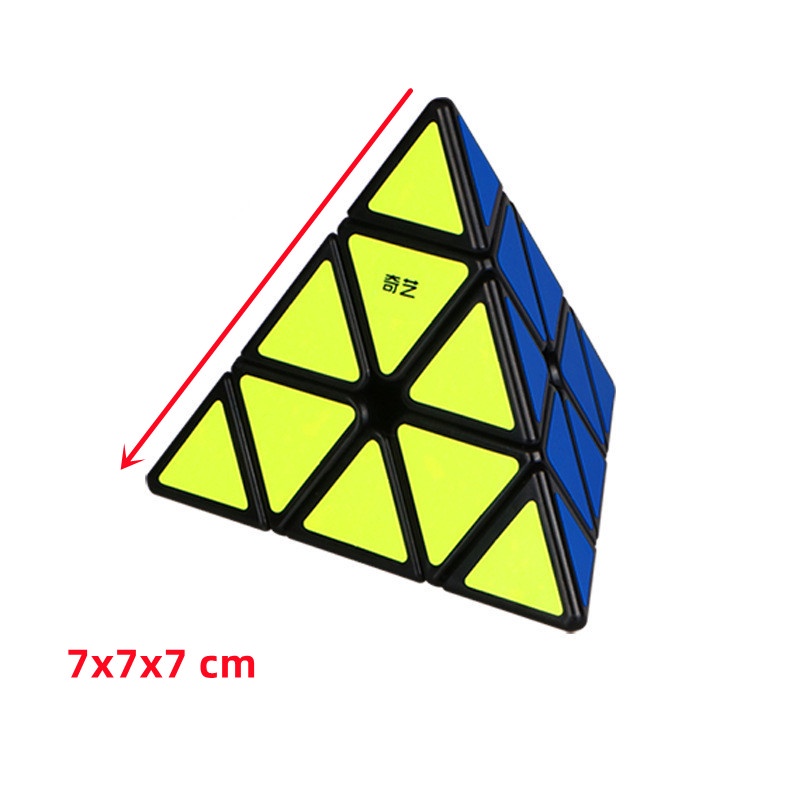 1pc Qiyi Mainan Edukasi Puzzle Rubik 3x3 X 3 Bentuk Piramida Bahan ABS Untuk Anak / Dewasa