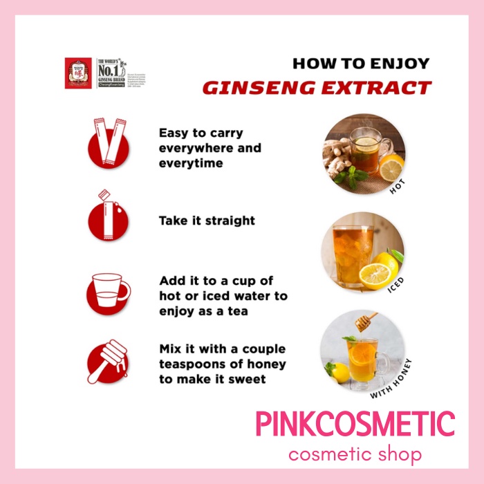 Cheong Kwan Jang Ginseng Corporation Korean Red Ginseng Extract Everytime Individual Package 10ml *30PCS (3 BOXS)