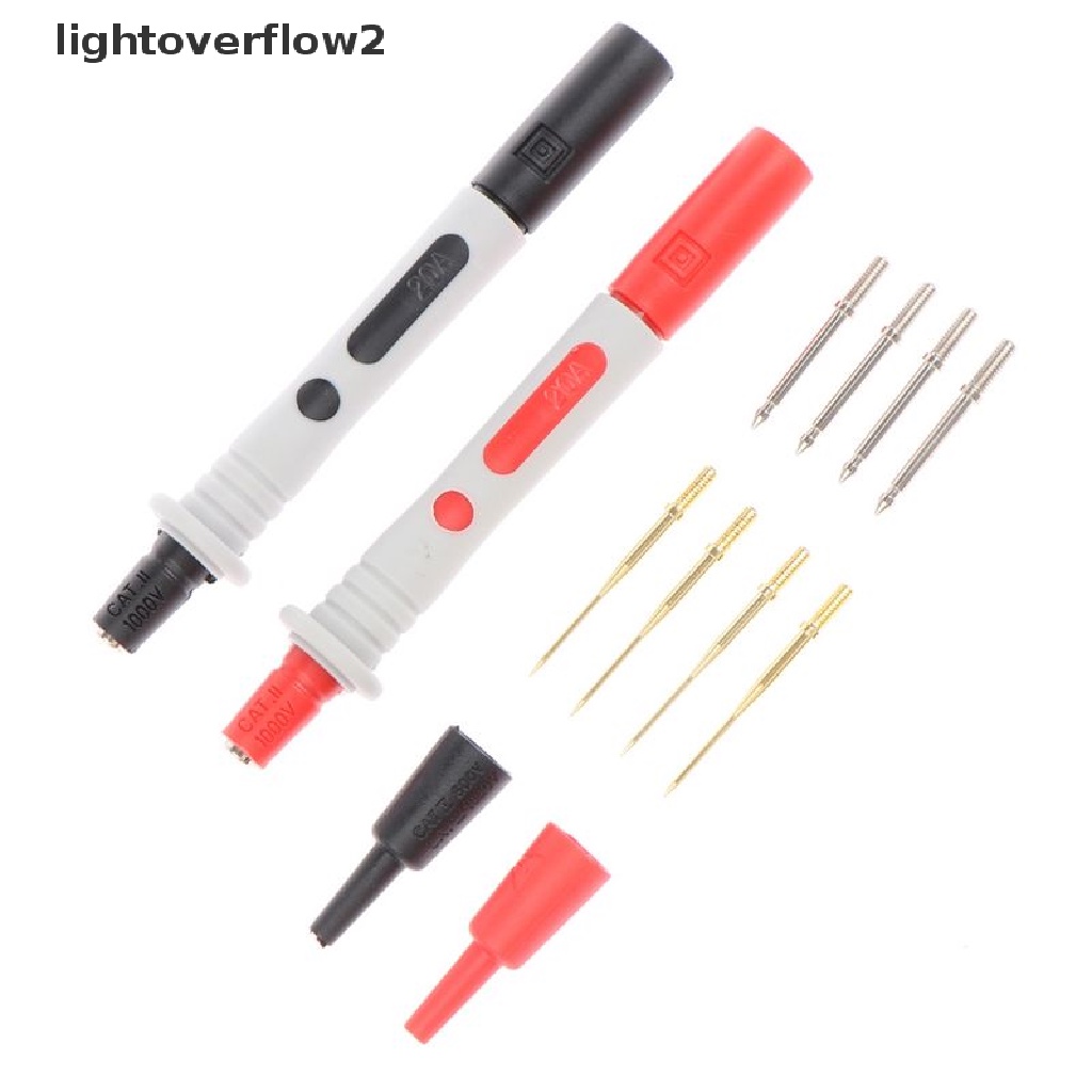 (lightoverflow2) 2pcs / Set Test pen Multi Fungsi Untuk Multimeter