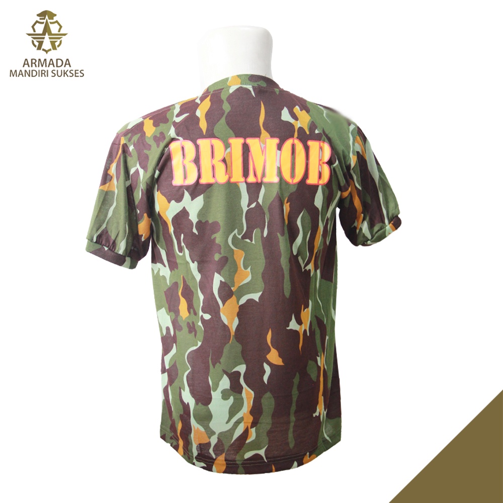 Kaos Brimob Logo Loreng - Kaos Dalam Brimob Logo Loreng