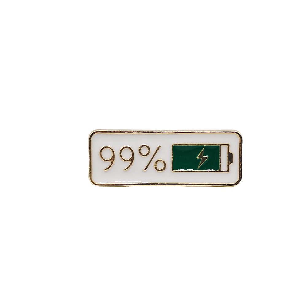 Bros Pin Enamel Bahan Metal 1% 99% Electricity Gaya Vintage Untuk Dekorasi Pakaian