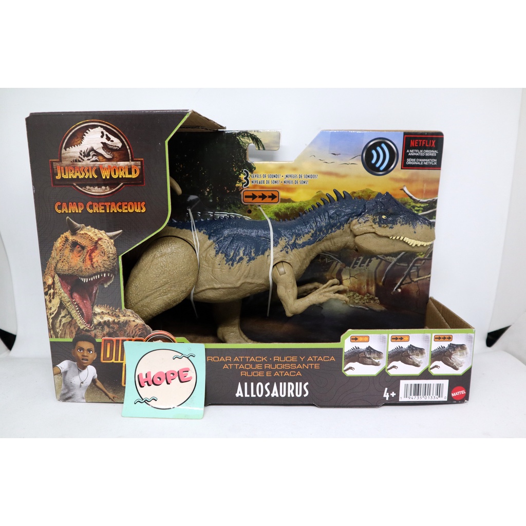 Jual Jurassic World Camp Cretaceous Roar Attack Allosaurus Original