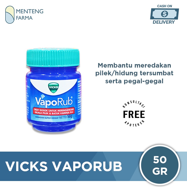 Vicks VapoRub 50 Gr - Balsem Pelega Pernafasan &amp; Hidung Tersumbat