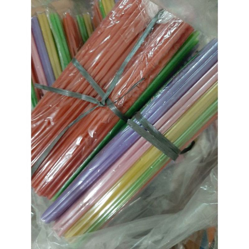 SEDOTAN PLASTIK WARNA WARNI / SEDOTAN MURAH / SEDOTAN ES