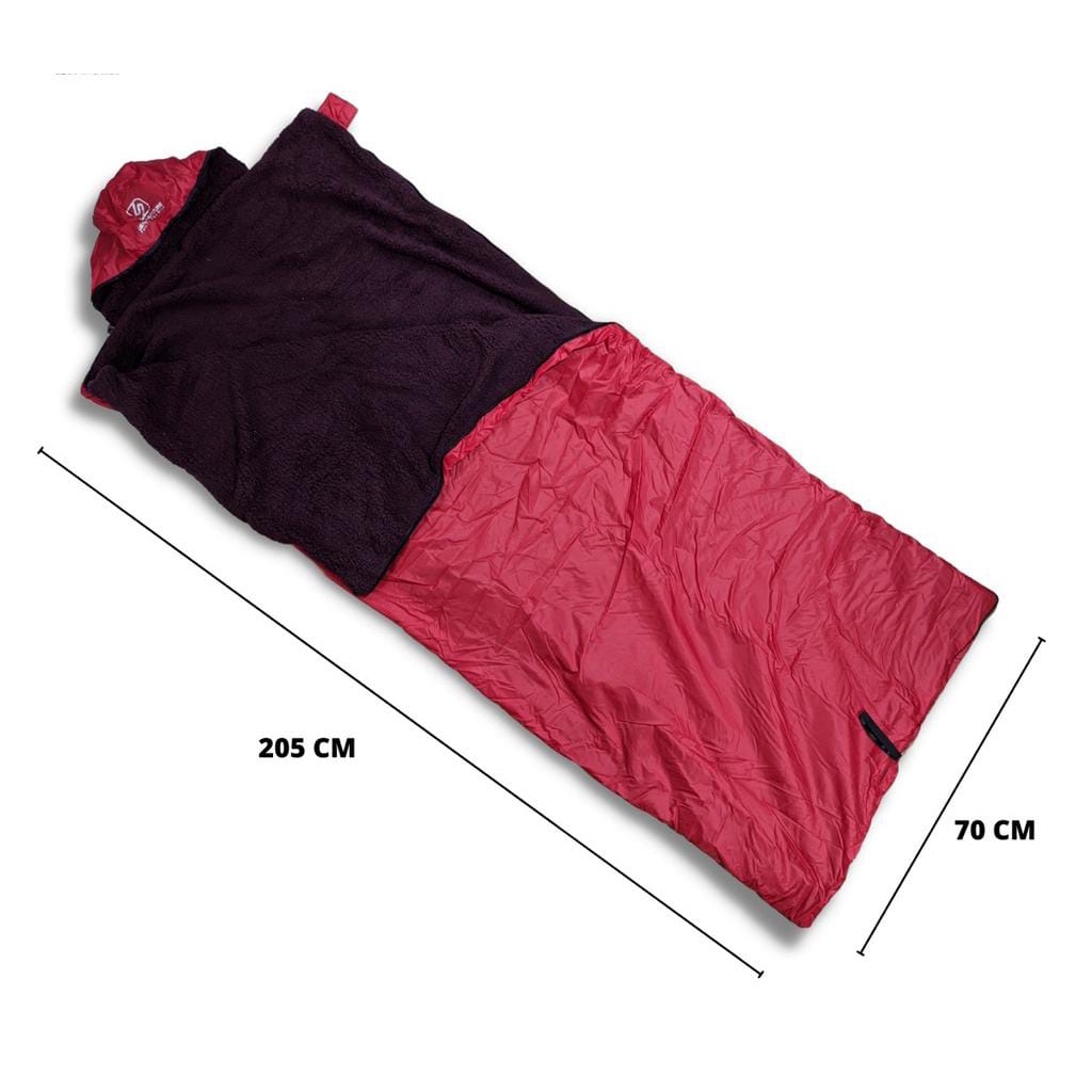 Sleeping bag bulu Ds Adventure premium tebal waterproof / sliping bag gunung / sleping bag polar bulu / sleeping bag waterproof / sleping bag camping / selimut camping / kantong tidur camping/ sliping bag bulu