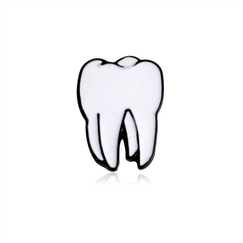 Bros Pin Enamel Bentuk Organ Tubuh Manusia Mata Otak Gigi Untuk Aksesoris Halloween