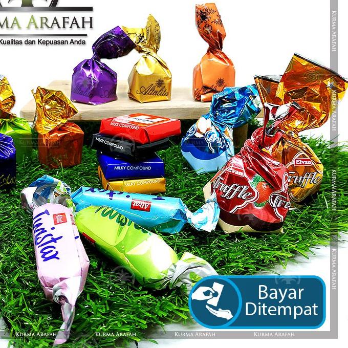 

FREE ONGKIR!Coklat Arab Turki Mix 500 gr (Truffle, Altalita, Alysa, Frame, Twistar, Defal'e Deluxe, Square)|KD2