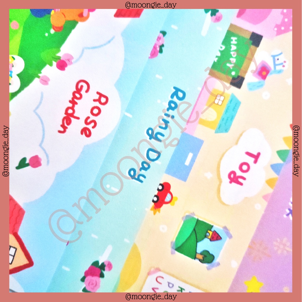 

4 LEMBAR KERTAS SURAT TEMA PARK TULIP TOY RAINY DAY BULLET JURNAL LETTER PENPAL DIY DIARY LUCU MURAH