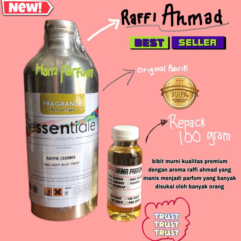 Bibit Murni Parfum Raffi Ahmad kemasan 100gr Parfum Body