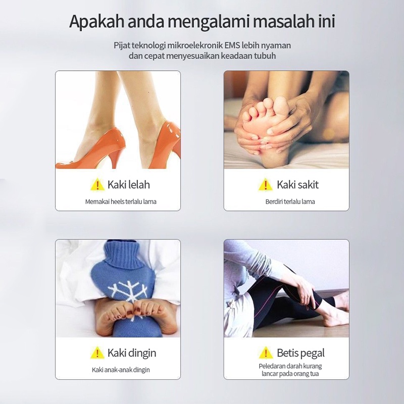 Listrik EMS Pijat Kaki Tikar Pulse Akupunktur Pengisian Meningkatkan Sirkulasi Darah Meredakan Sakit unisex