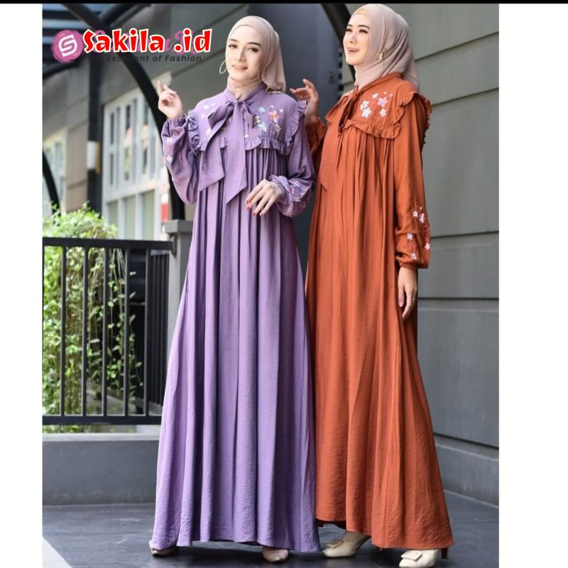 HUMAIRAH DRESS DRESS BORDIR FASHION WANITA MUSLIMAH