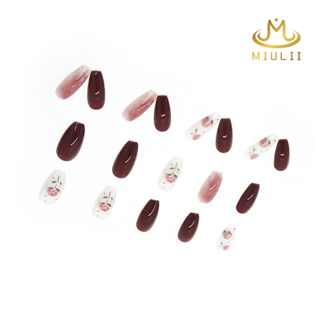 MIULII / KUKU PALSU   A0541  / 24PCS / 3D / NAIL ART / PREMIUM / CUTE / FREE LEM JELLY / KUTEK