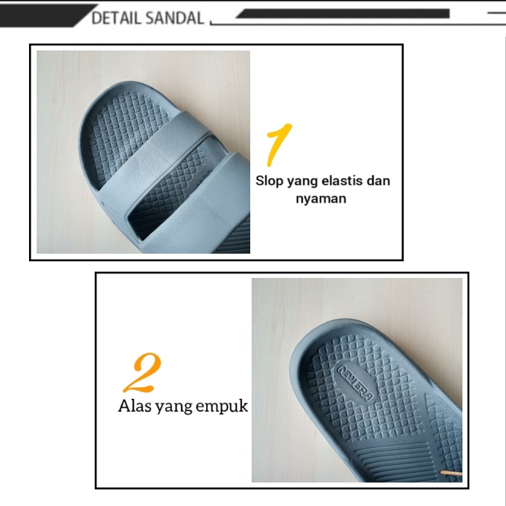 gos NEW ERA MB E 5023 Sandal Jepit Pria Polos Anti Slip Sandal Karet Pria Keren Terbaru Sandal Pria Murah