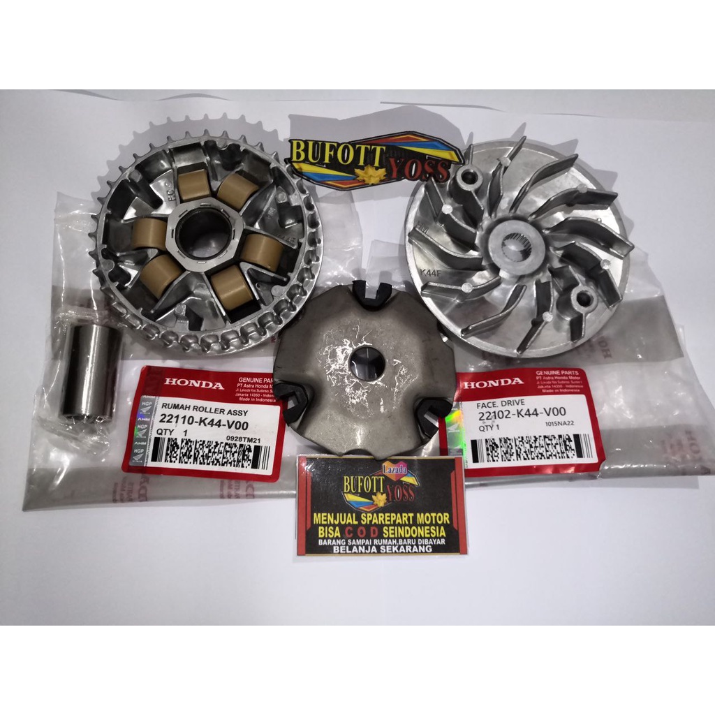 RUMAH ROLLER ASSY K44 FULL SET & KIPAS RUMAH ROLLER KOMPLIT ROLLER K44 BEAT POP , BEAT ESP , BEAT ST