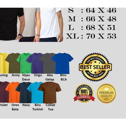 KAOS POLOS COTTON COMBED 30S - Biru BCA, M